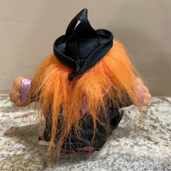 Russ Witch Troll Doll Soft Body Plush 8” Orange Hair & Outfit 90s Toys - Picture 2 of 6